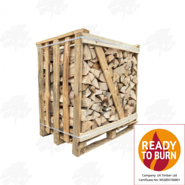 Crate Of Kiln-Dried Ash Hardwood Firewood